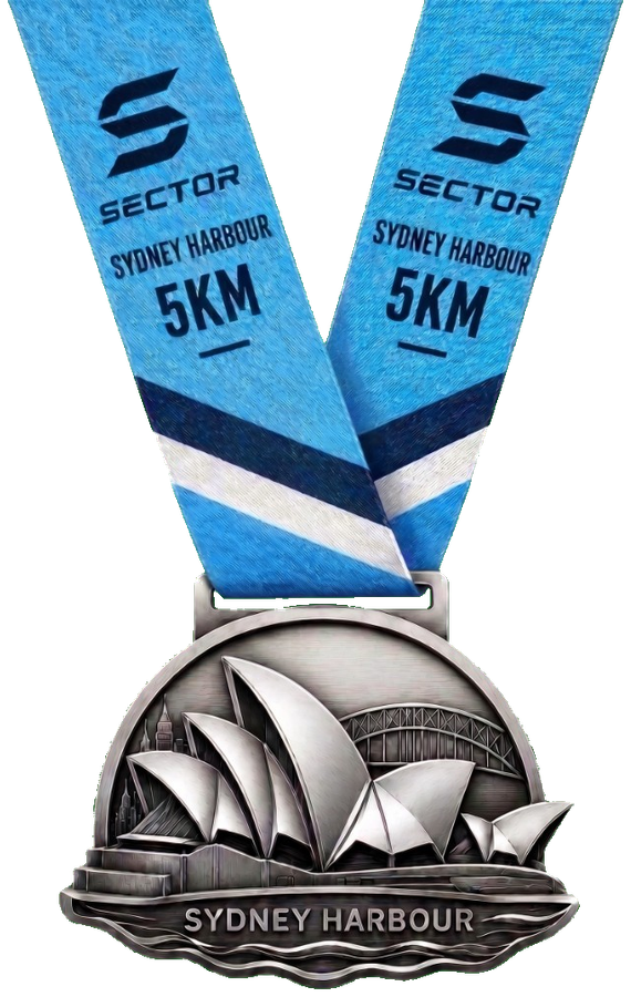 Sydney Harbour 5K finisher medal